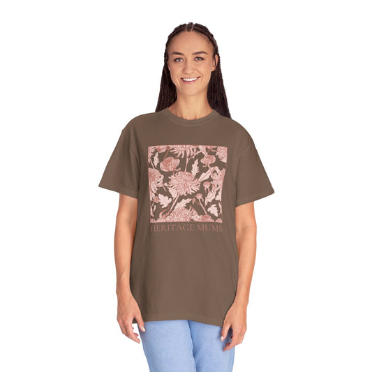 Heritage Mums Square Floral Comfort Colors T-Shirt