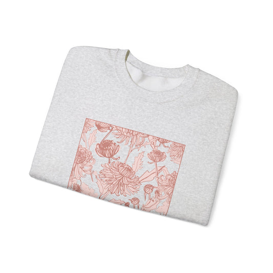Heritage Mums Floral Square Unisex Crewneck Sweatshirt