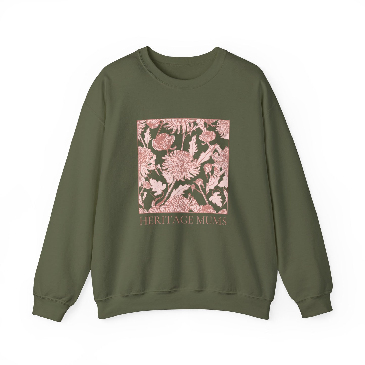 Heritage Mums Floral Square Unisex Crewneck Sweatshirt