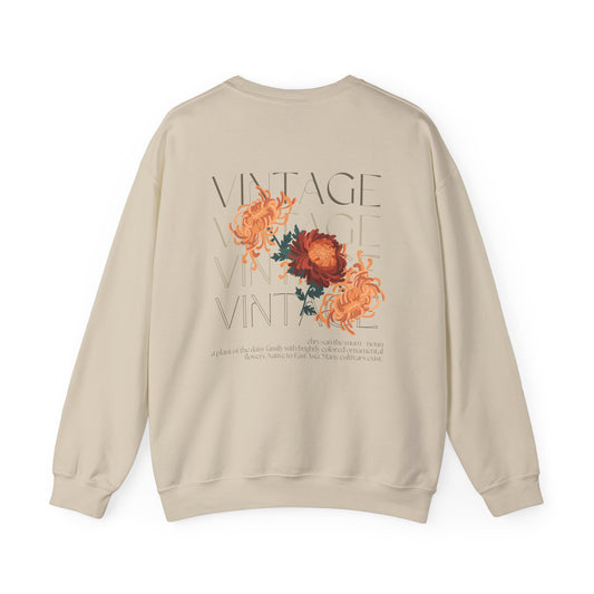 Heritage Mums Vintage Chrysanthemum Unisex Crewneck Sweatshirt