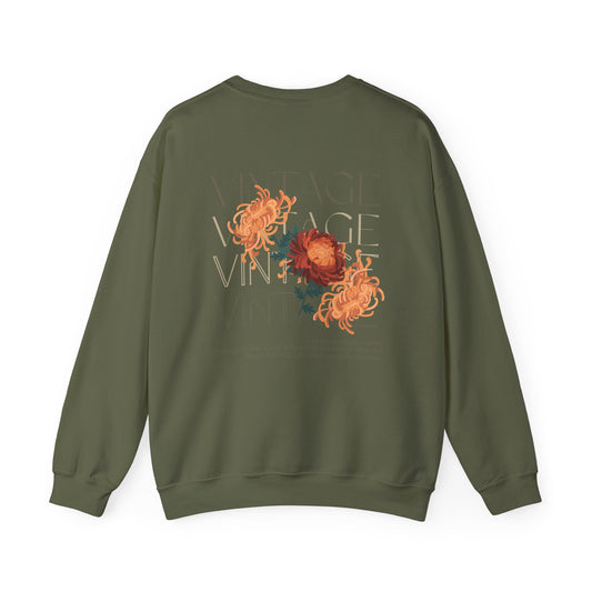 Heritage Mums Vintage Chrysanthemum Unisex Crewneck Sweatshirt