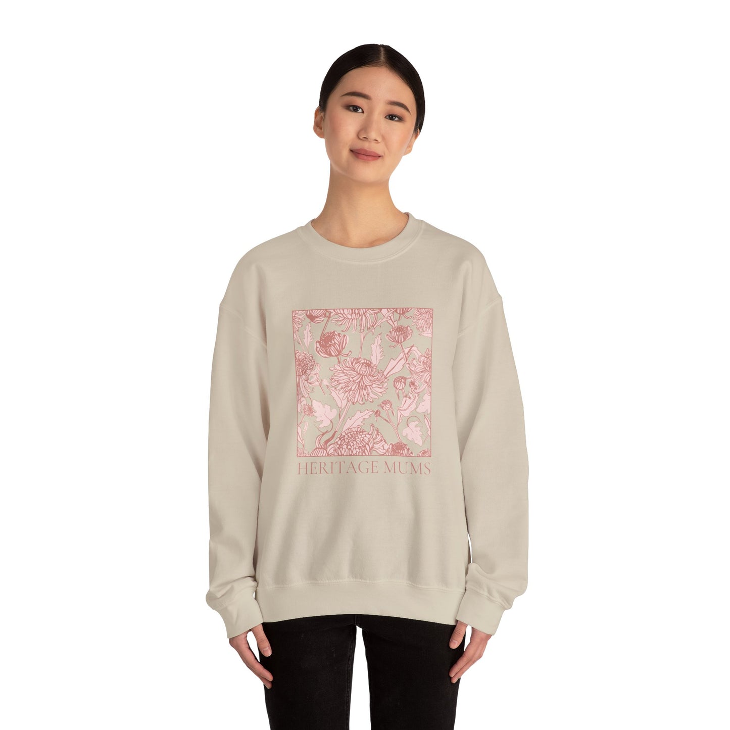 Heritage Mums Floral Square Unisex Crewneck Sweatshirt