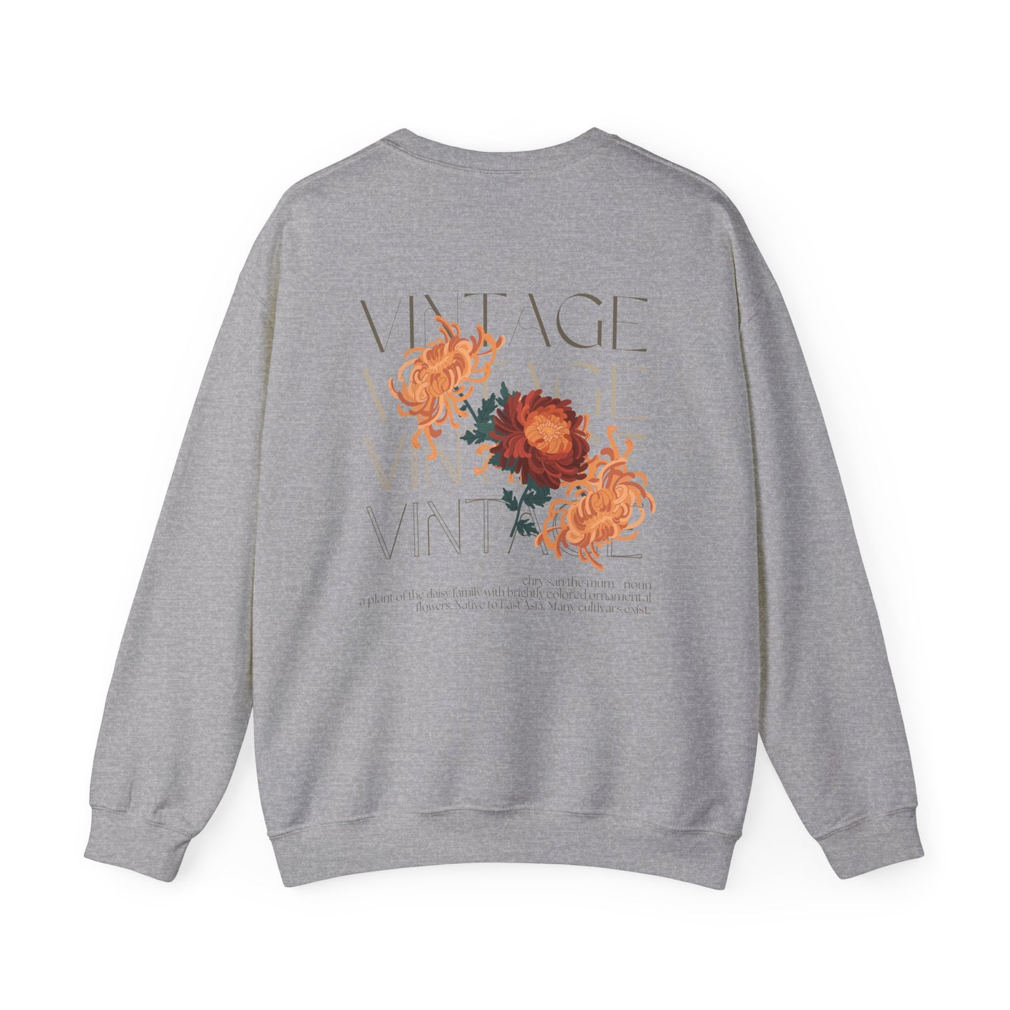 Heritage Mums Vintage Chrysanthemum Unisex Crewneck Sweatshirt